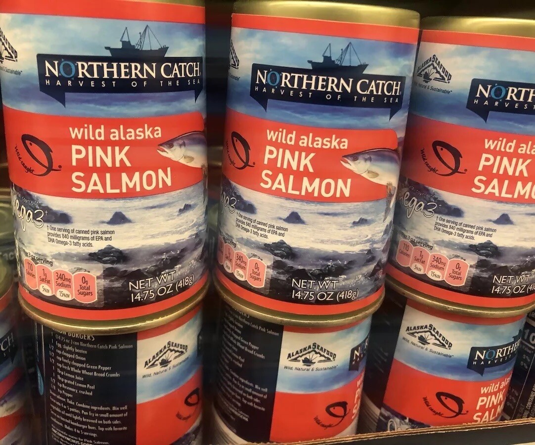 ORG.Wild Caught Wild Alaska Pink Salmon, 14.75 Oz Cans (6 Pack) Exp. 06/2027