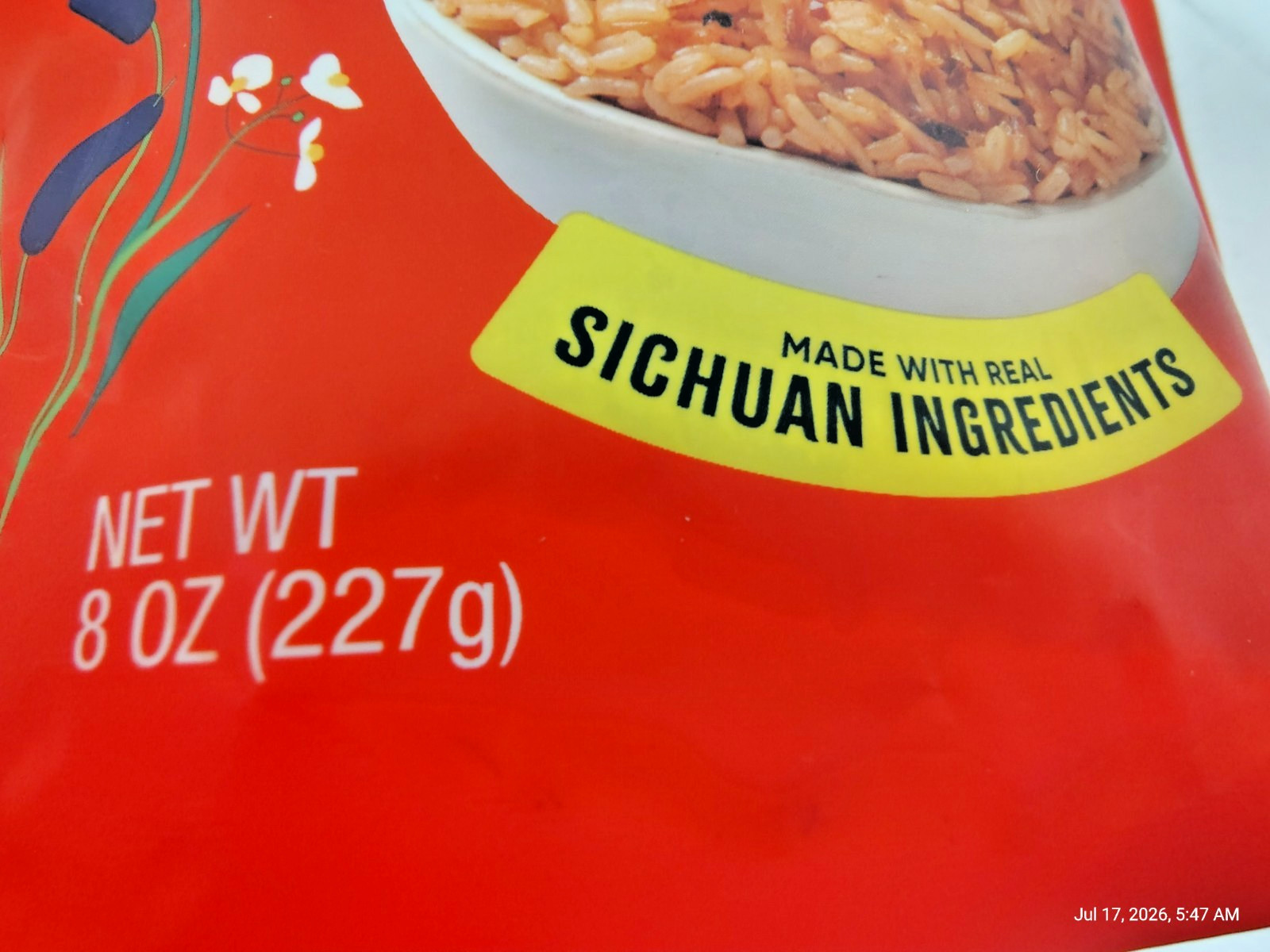 Fly By Jing CHILI CRISP RICE by Lundberg, 8oz, BB 10/27, Lot of 6