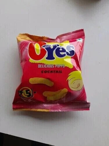 12 Packets of Oyes Delicious Puffs Cocktail Flavor 18gm Each