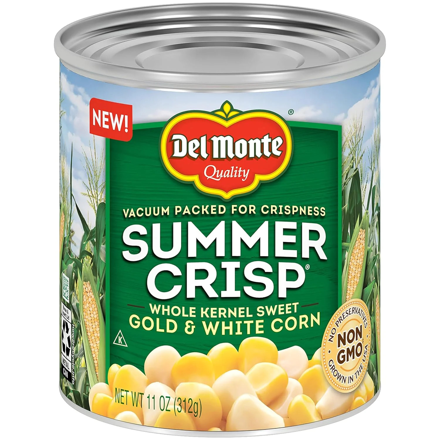 Del Monte Summer Crisp Whole Kernel Gold and White Corn, 11 oz Can