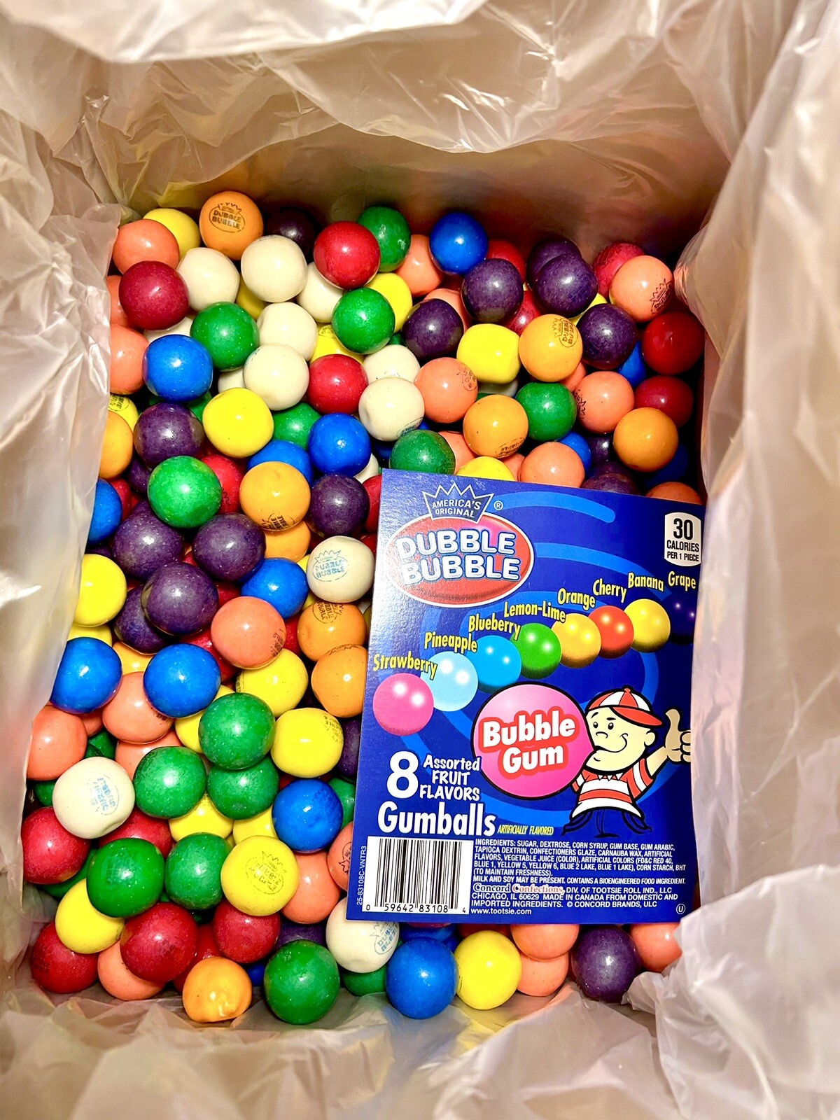 Double Bubble One Inch Gumballs Bulk Candy 1LB 2LB 3LB 4LB 5LB Assorted Flavors