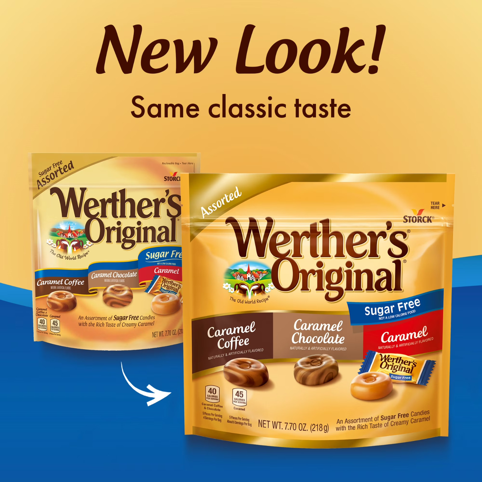 Werthers Original Hard Sugar Free Caramel Coffee,Caramel Candy 7.7Oz, (3 PACK)