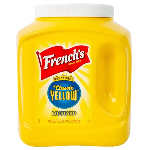 French’s 105 oz. Classic Yellow Mustard Jug – 4/Case