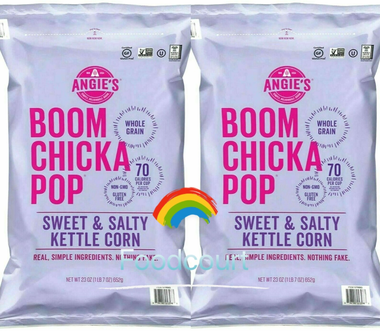 2 Packs Angie’s Boom Chicka Pop Sweet and Salty Kettle Corn 23 oz Each Pack