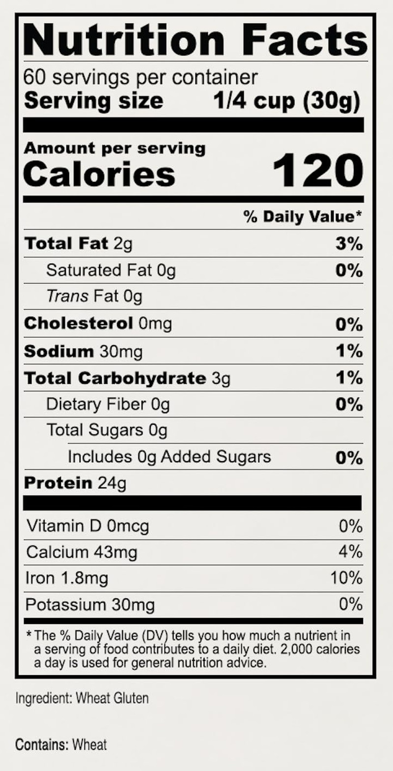 Anthony’s Vital Wheat Gluten 4 lb | 77% Protein | Vegan | Non-GMO | Resealable