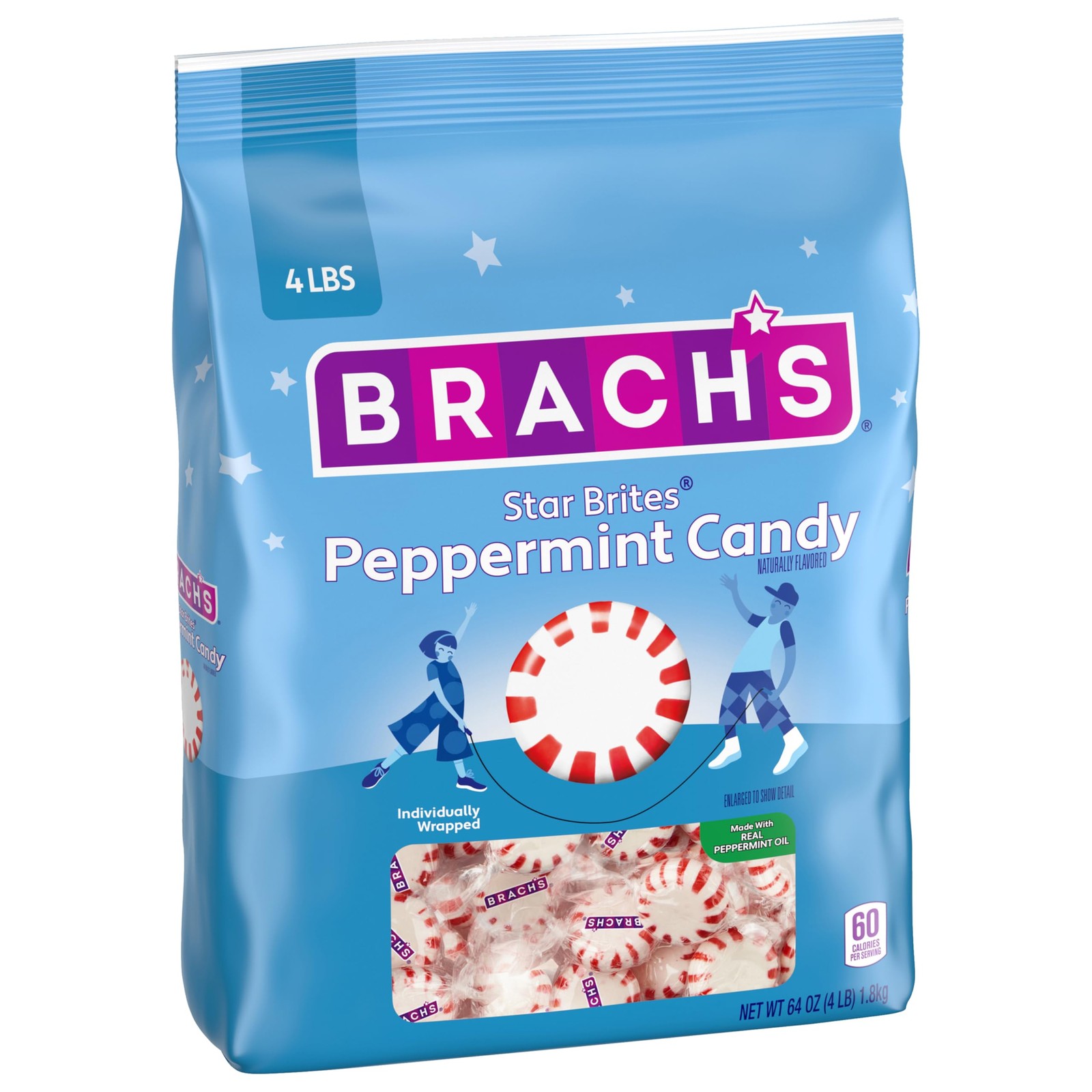 Brach’s Star Brites Christmas Candy Peppermint Individually Wrapped 360ct