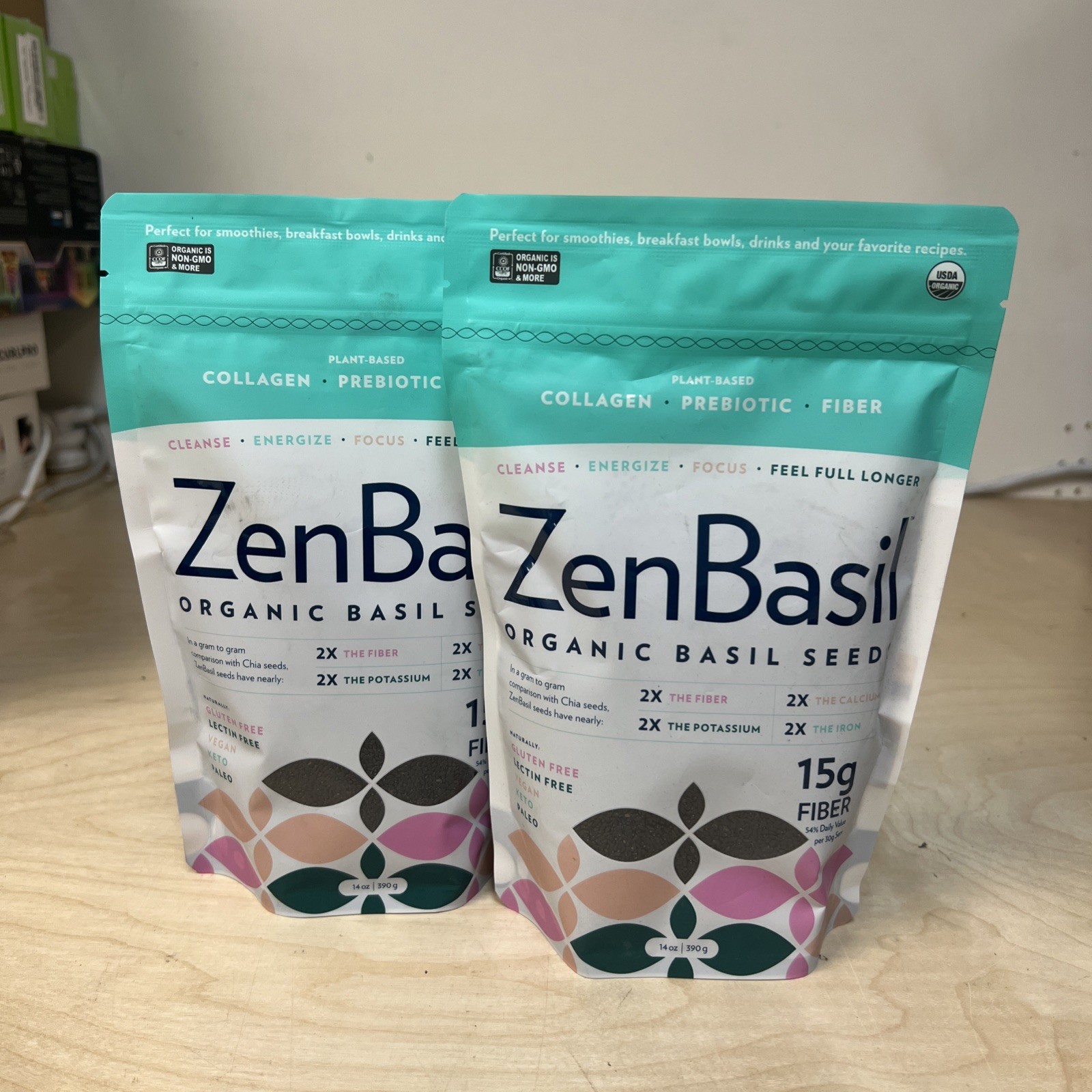 Zen Basil Seeds | Edible Basil Seeds USDA Organic, Kosher, Non-GMO, Lectin Set 2