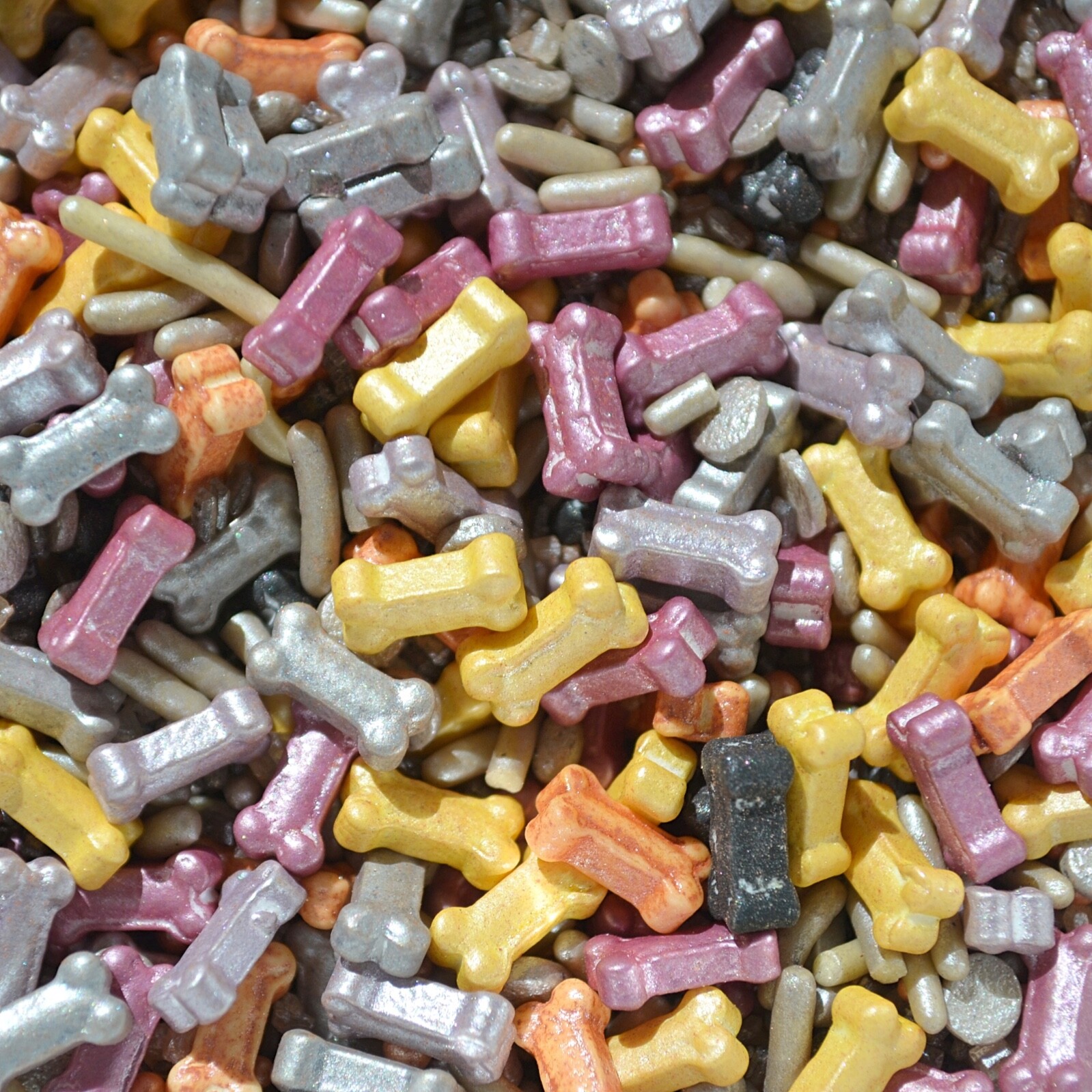 BONE SPRINKLES, Naturally Colored Edible Candy, Halloween Cake Decoration