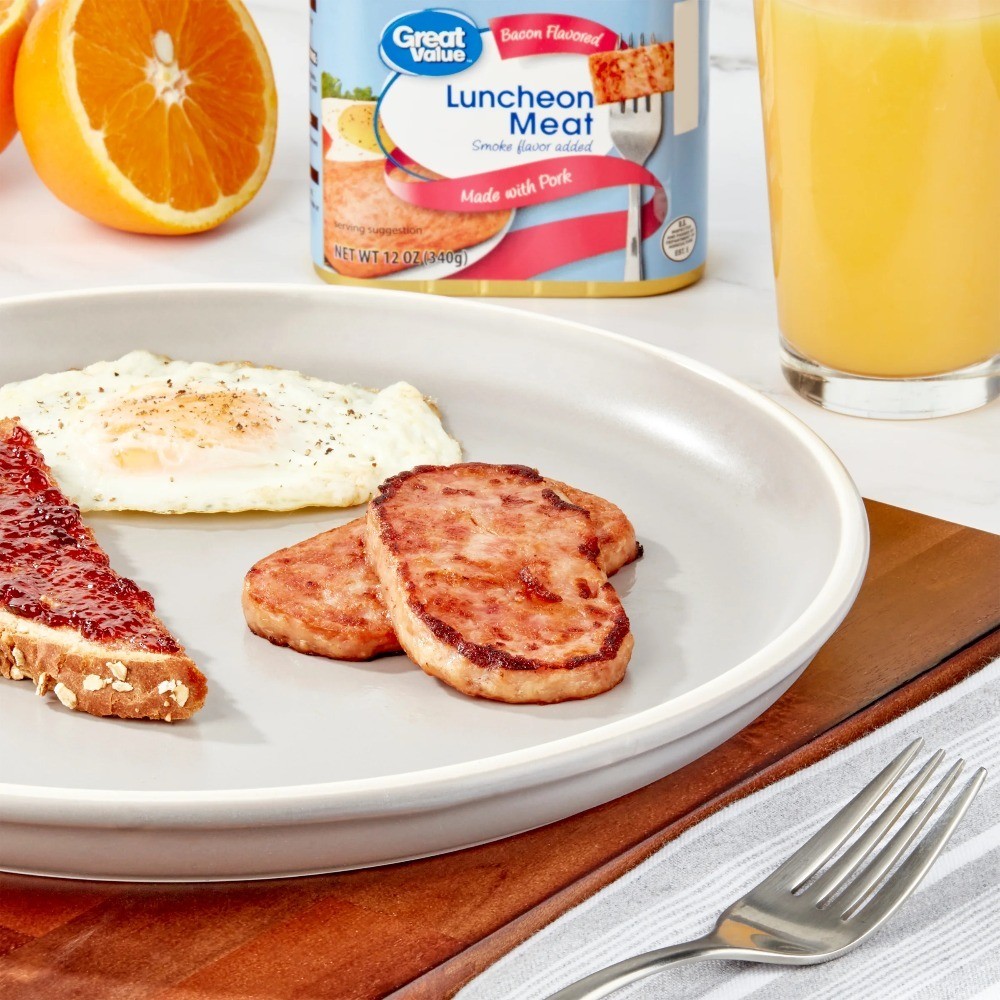 (12 pack) Bacon Luncheon Meat, High Protein, 12 oz Aluminum Can