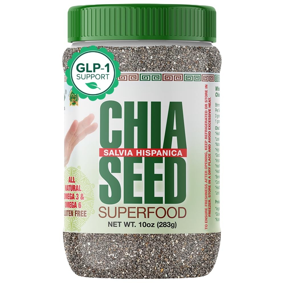 Sanar Naturals Chia Seeds | High Fiber Supplement, GLP-1 10 Ounce (Pack of 1)