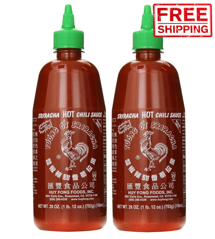 Huy Fong Sriracha Hot Chili Sauce – 28 oz 793 grams (Double Pack)