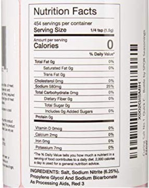 Curing Salt , Quick Cure Prague Powder 24 oz – Ideal for Sausages and Bacon
