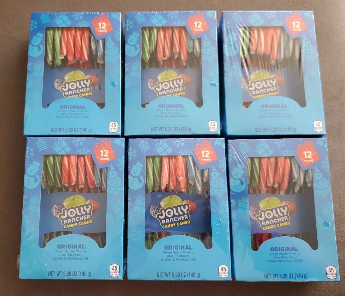 6X Jolly Rancher Candy Canes 12 Count
