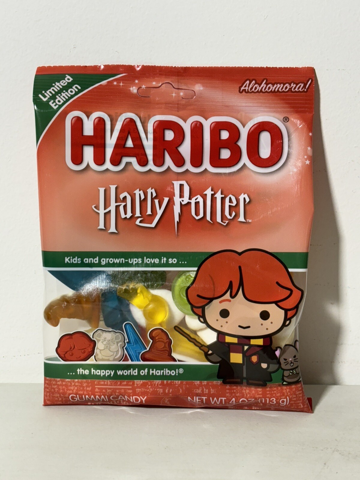 Haribo 4oz HARRY POTTER Ron & Scabbers Gummi Candy Gummy Limited Edition