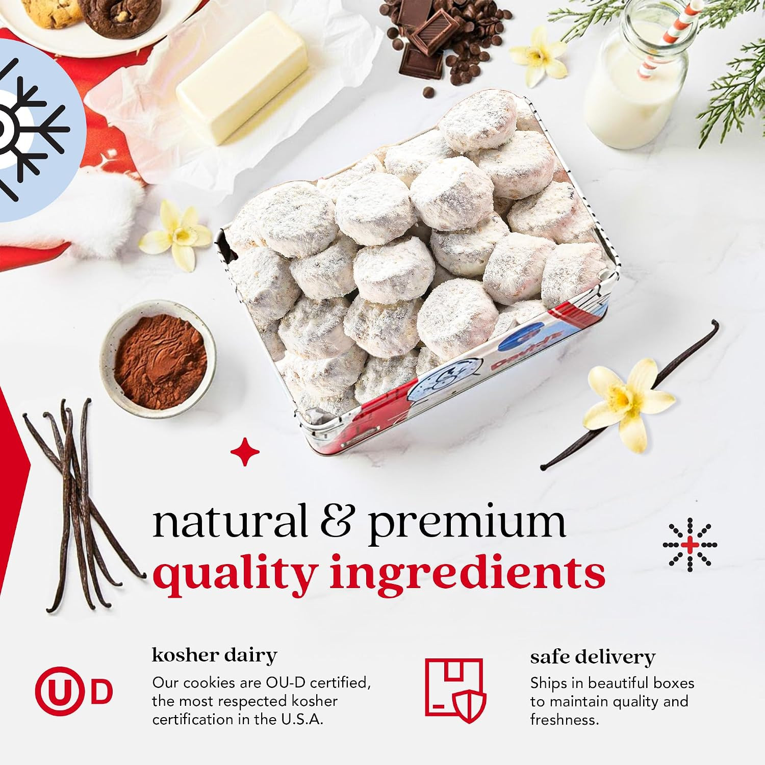 David’S Cookies Winter Wonderland Butter Pecan Meltaway Cookies Tin – Delicious