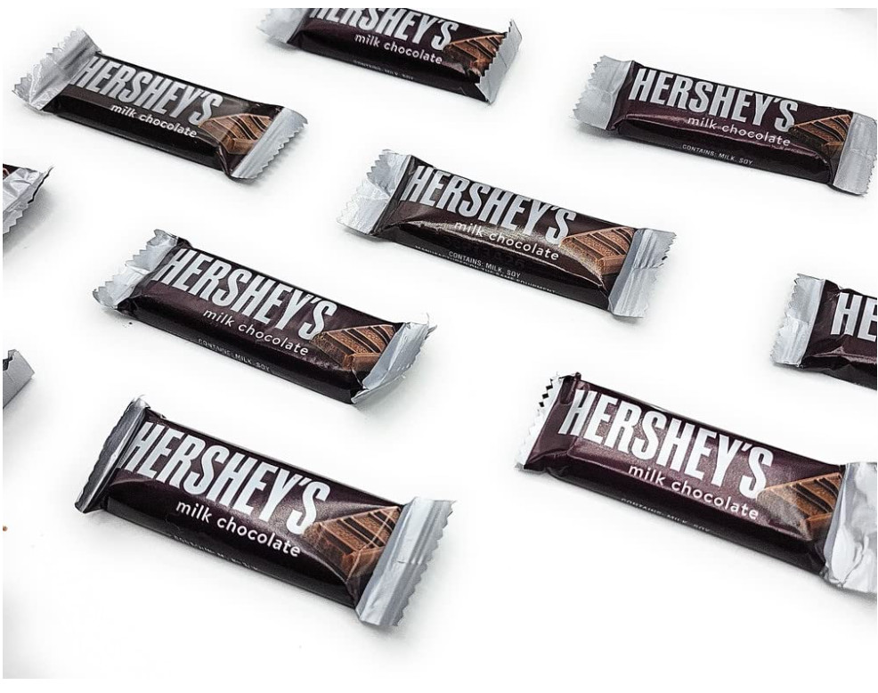 HERSHEY’S Milk Chocolate Snack Size Candy Bar, 5 Pound Bulk Package