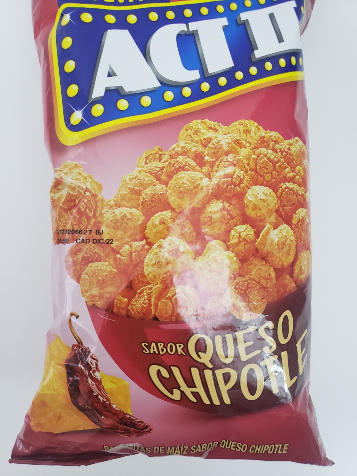 Popcorn Cheese Chipotle/ Palomitas Sabor Queso Chipotle 185g Act 2 Free Shipping
