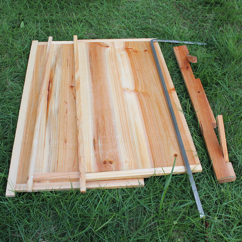 Certified Waxed Wooden AUTO Shed Beehive BeeHives 7 Plastic Beekeeping Frames