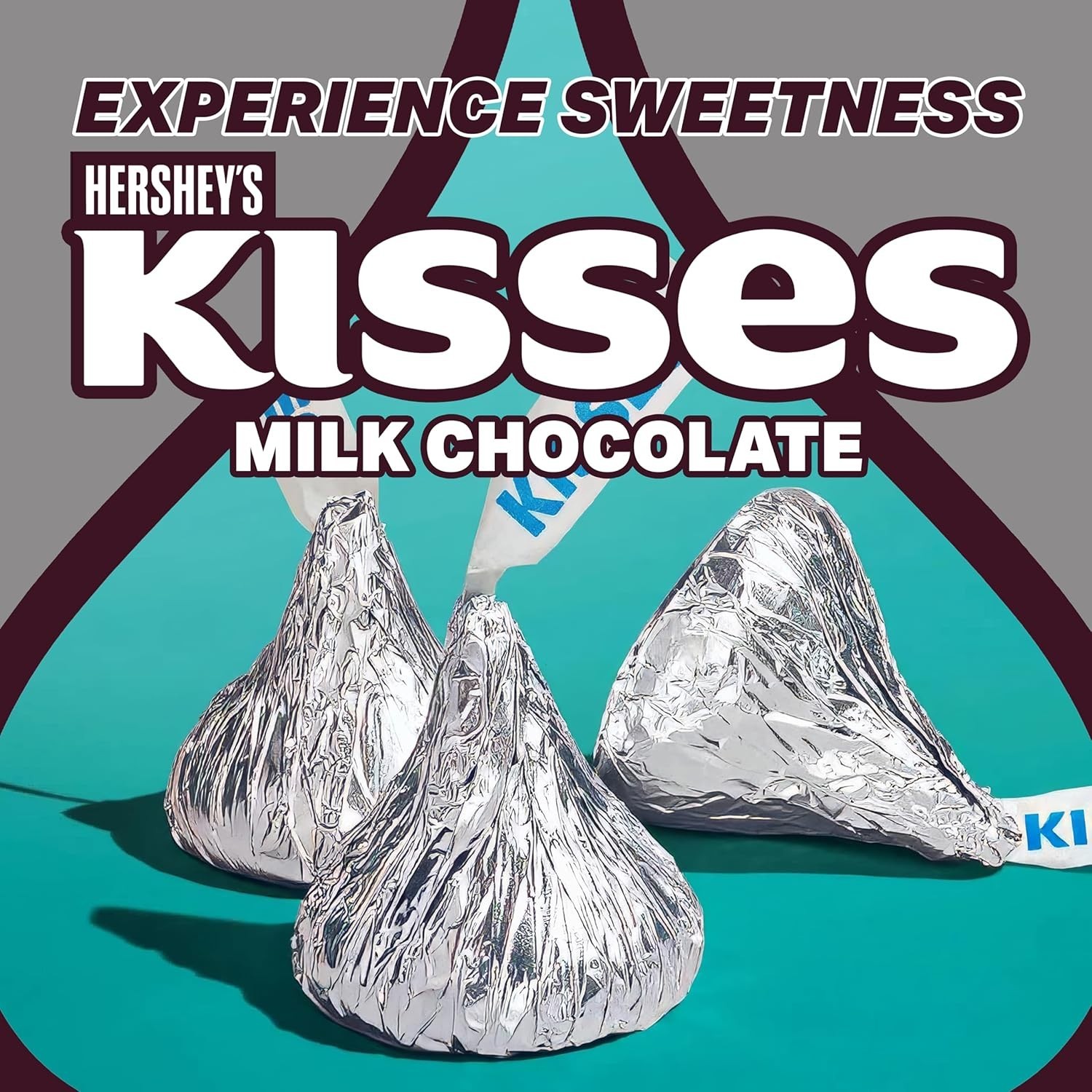 Hershey’s Kisses Milk Chocolate Silver Foil, Bulk Fresh Holiday Candy (4 Pounds)
