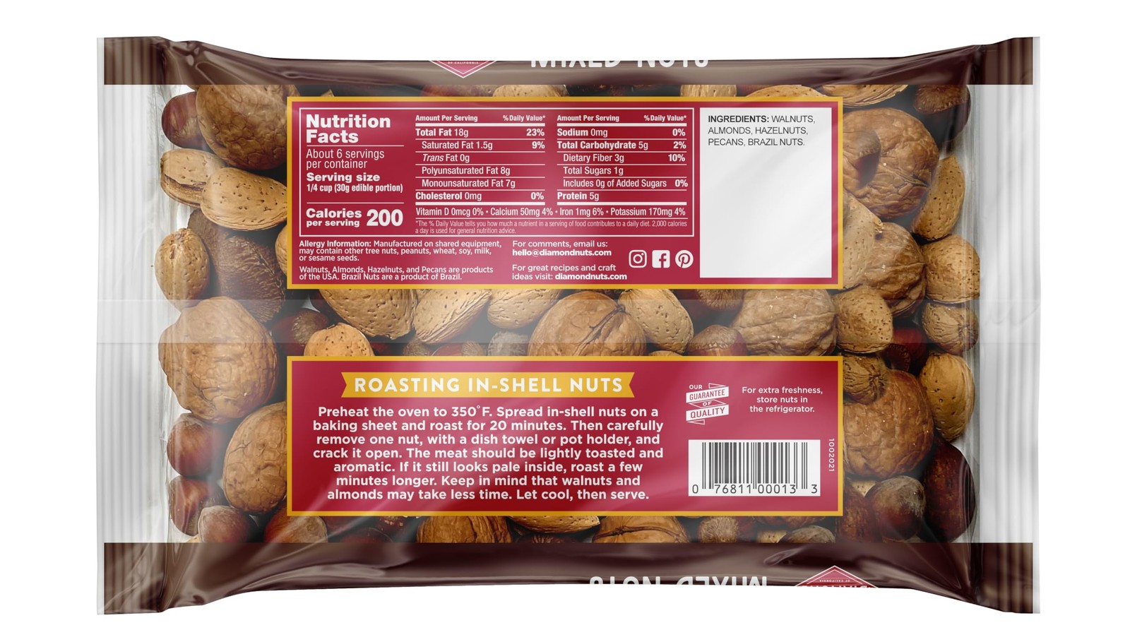 InShell Mixed Nuts, 16.0 oz. Bag