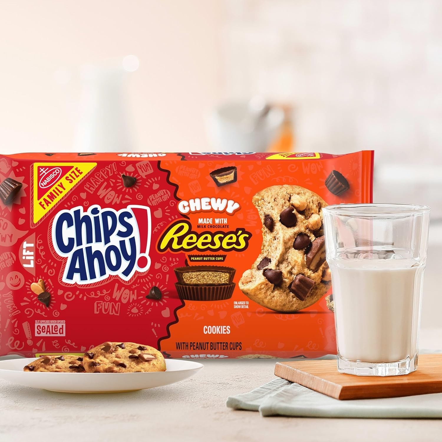 Chewy Chocolate Chip Cookies with Reese’s Cups – Perfect Family Snack 14.25 oz