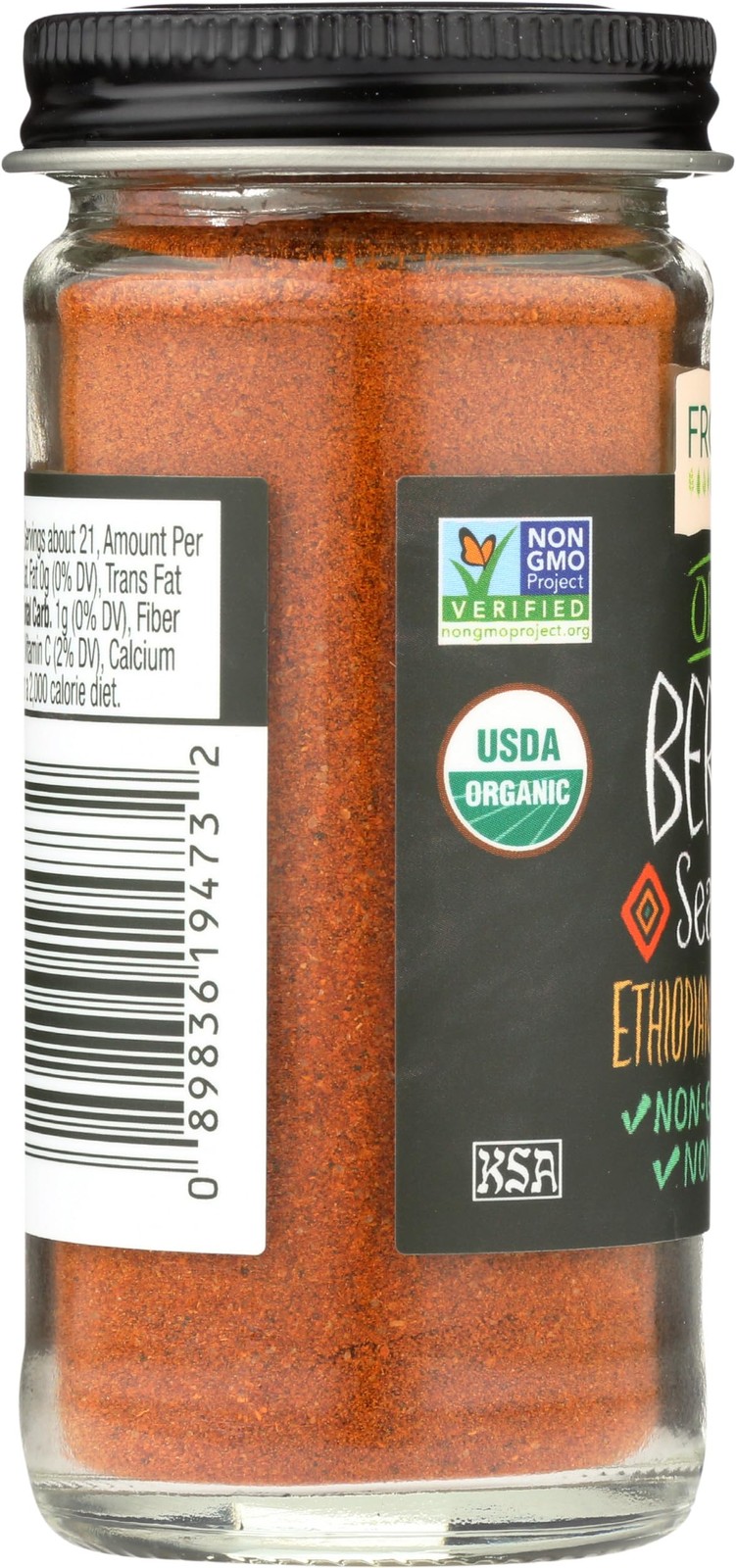 Frontier Organic Seasoning, Berbere, 2.3 Ounce (Pack of 1), No Color