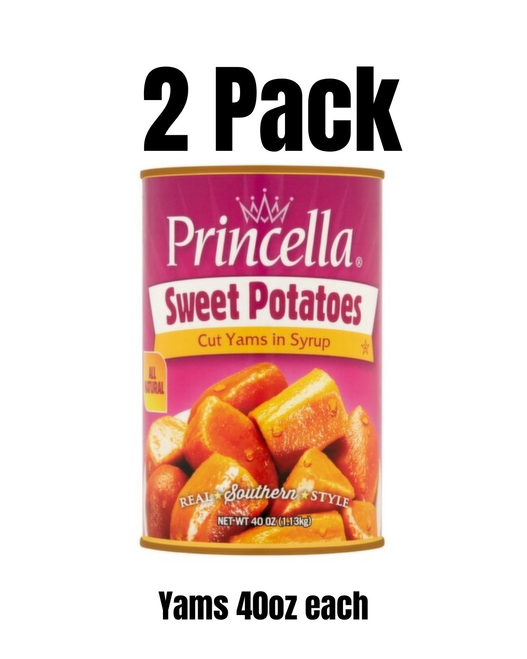 Princella Sweet Potatoes Cut Yams 2 Packs 40oz Each