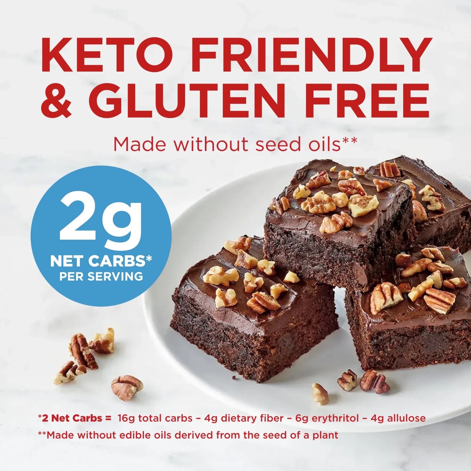 Duncan Hines CHEWY FUDGE BROWNIE KETO FRIENDLY Baking Mix 10 Oz Box – 6 PACK