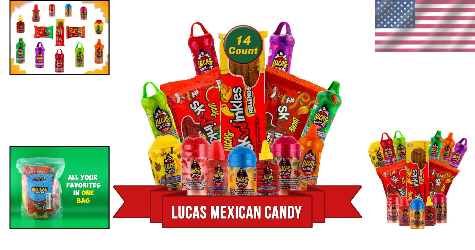 Lucas Mexican Candy Mix – 14 Piece Set for All Occasions-~