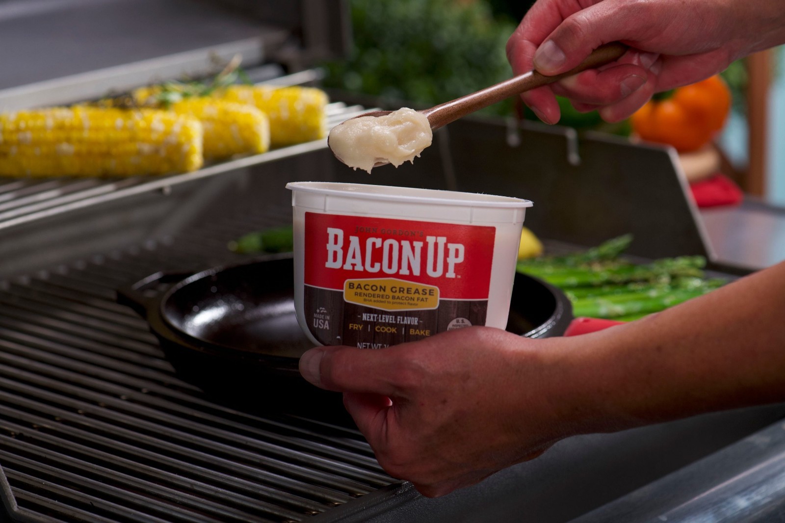 Bacon Up Bacon Grease Rendered Bacon Fat for Frying, Cooking, Baking, 14 ounces