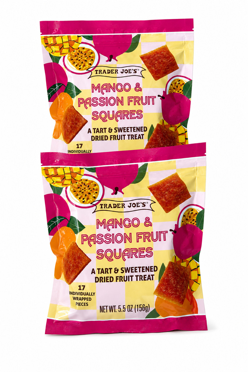 Trader Joe’s Mango & Passion Fruit Squares 5.5 oz American Lavashak Dried