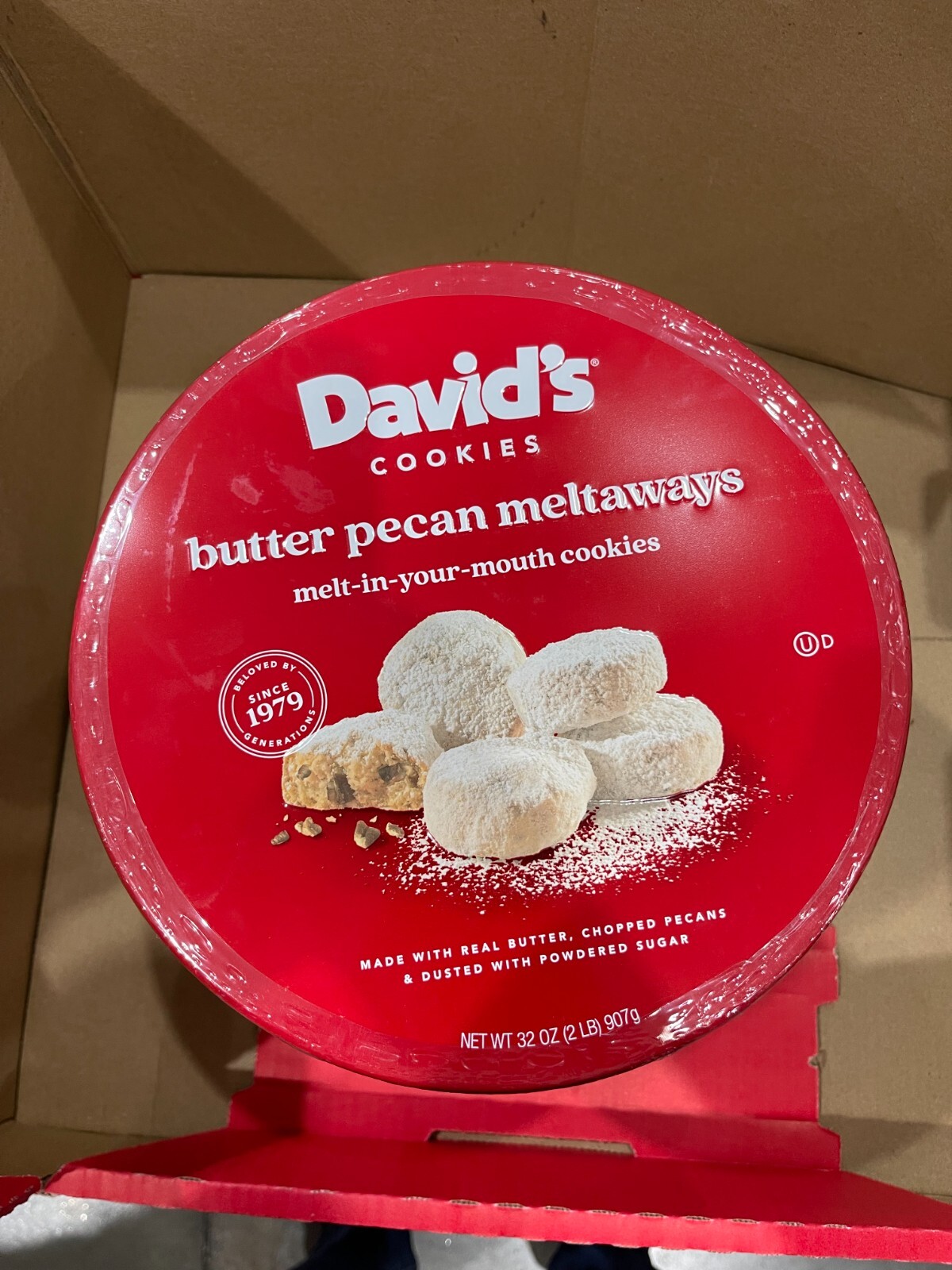 3 x David’s Cookies Butter Pecan Meltaways 32 oz Exquisite Gourmet All-Natural..