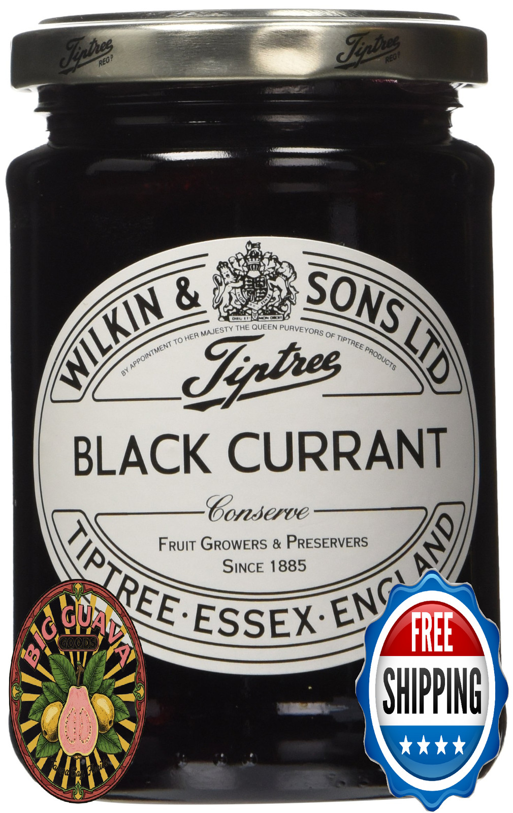 Wilkin & Son Tiptree Blackcurrant Jam 12oz (Pack of 2)