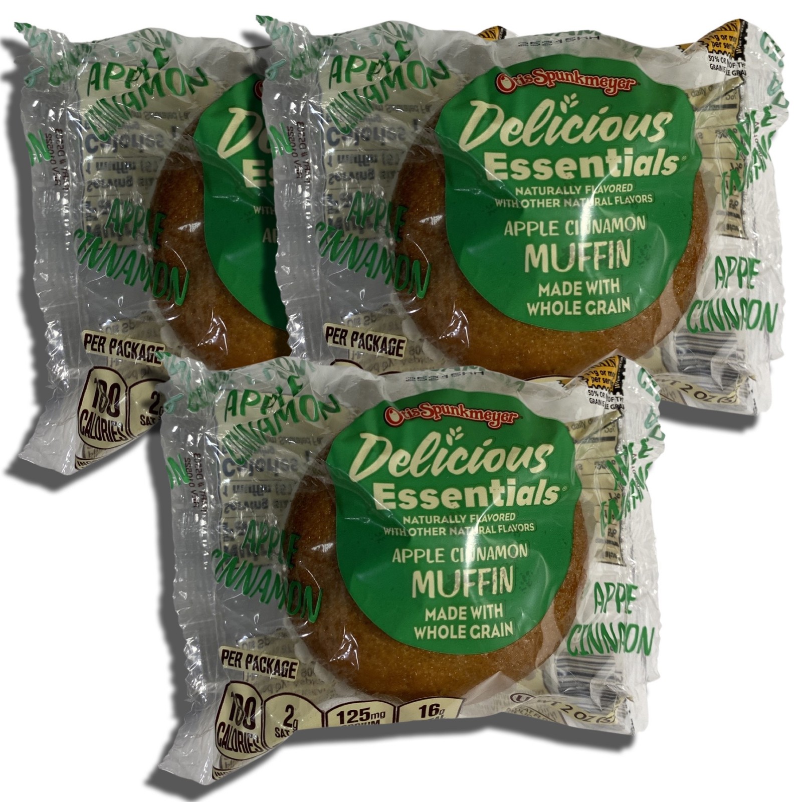 Delicious Essentials Apple Cinnamon Muffins Individually Wrapped, Baked by Otis