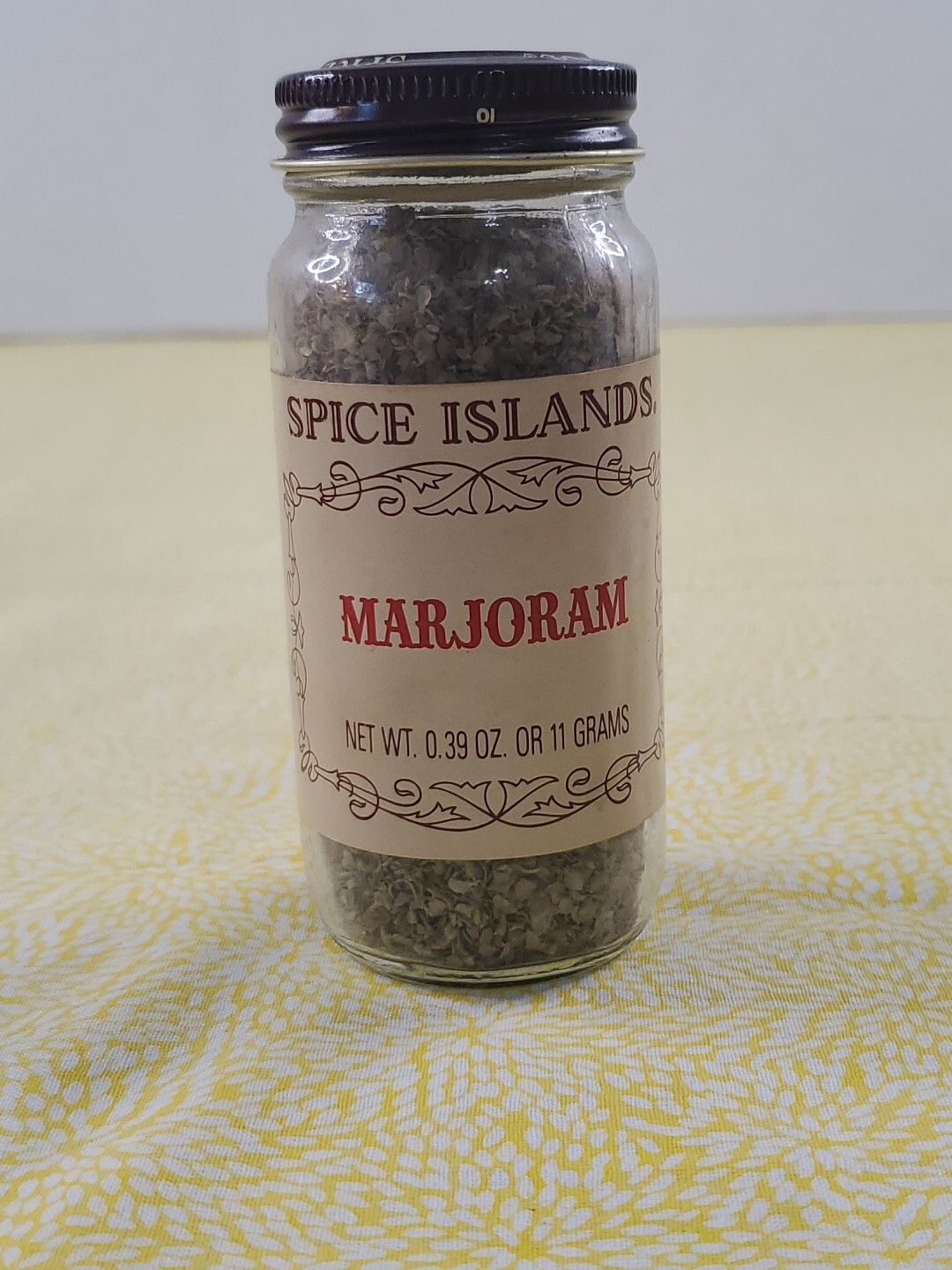 1x GLASS Jar Spice Islands Marjoram Flavor Seasoning | .39oz | BROWN LID