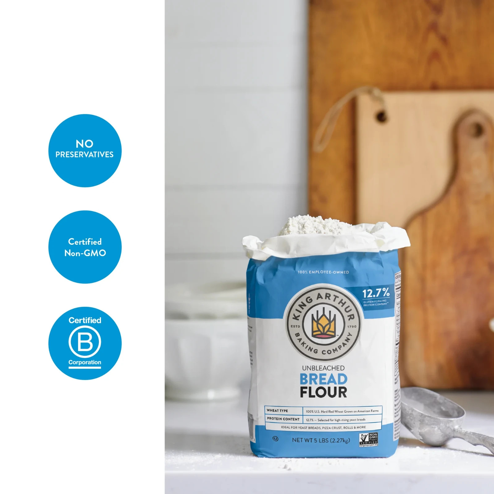 5 lb Unbleached Bread Flour – Kosher & Non-GMO Verified