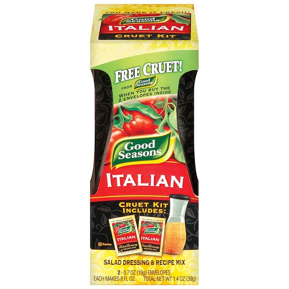 Good Seasons Salad Dressing and Recipe Mix With Cruet, 0.7 Ounce (Pack of 2)