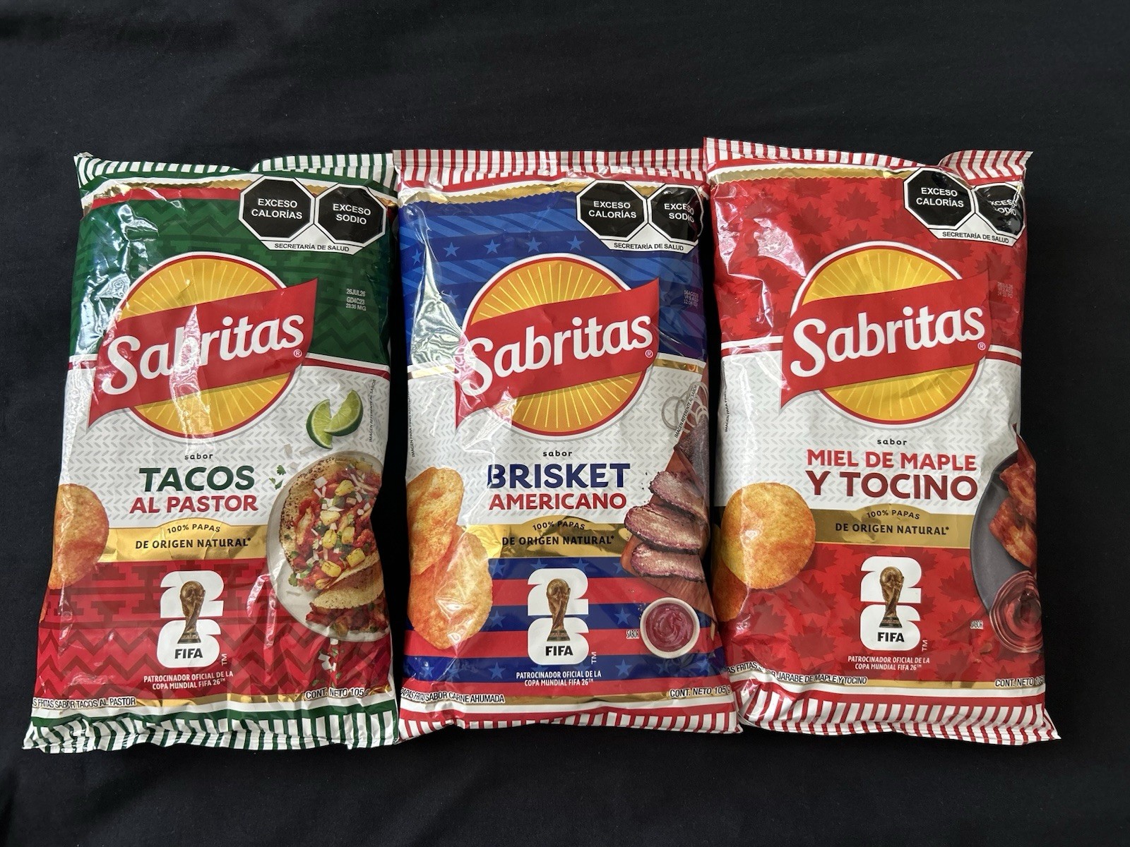 SABRITAS 105g 3 BAGS WORLD CUP LIMITED EDITION FIFA 2026