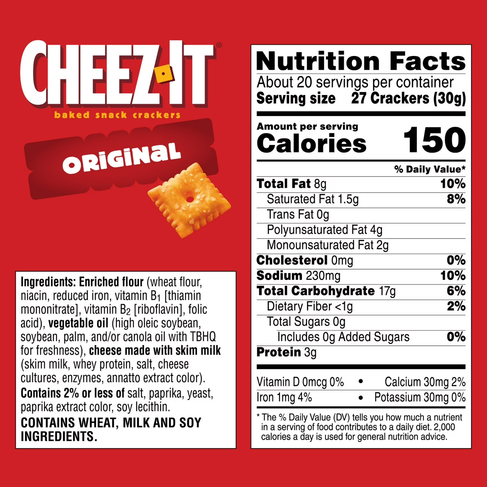 ( 2 Pack ) Cheez-It Original Cheese Crackers, Baked Snack Crackers, 21 oz