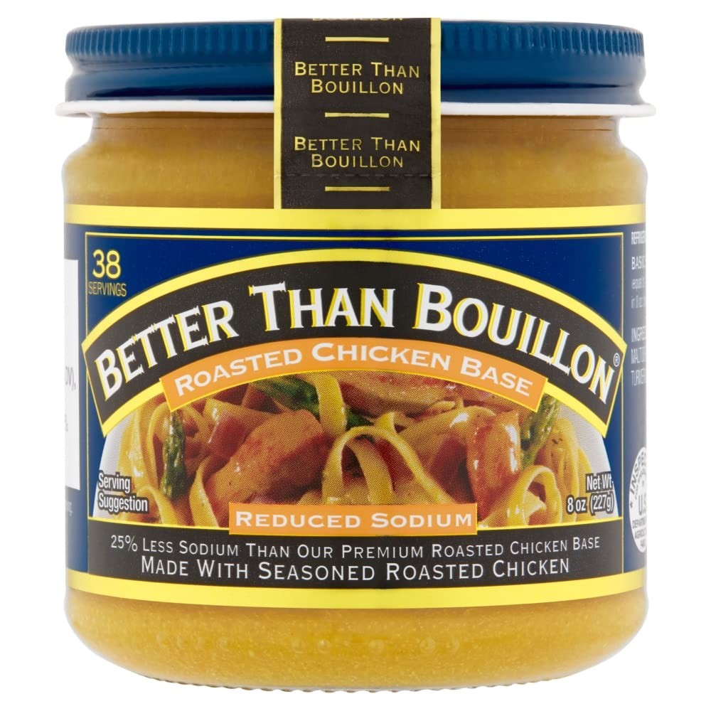 Better Than Bouillon Reduced Sodium Roasted Chicken Base, 8 Ounce (Pack of 1)