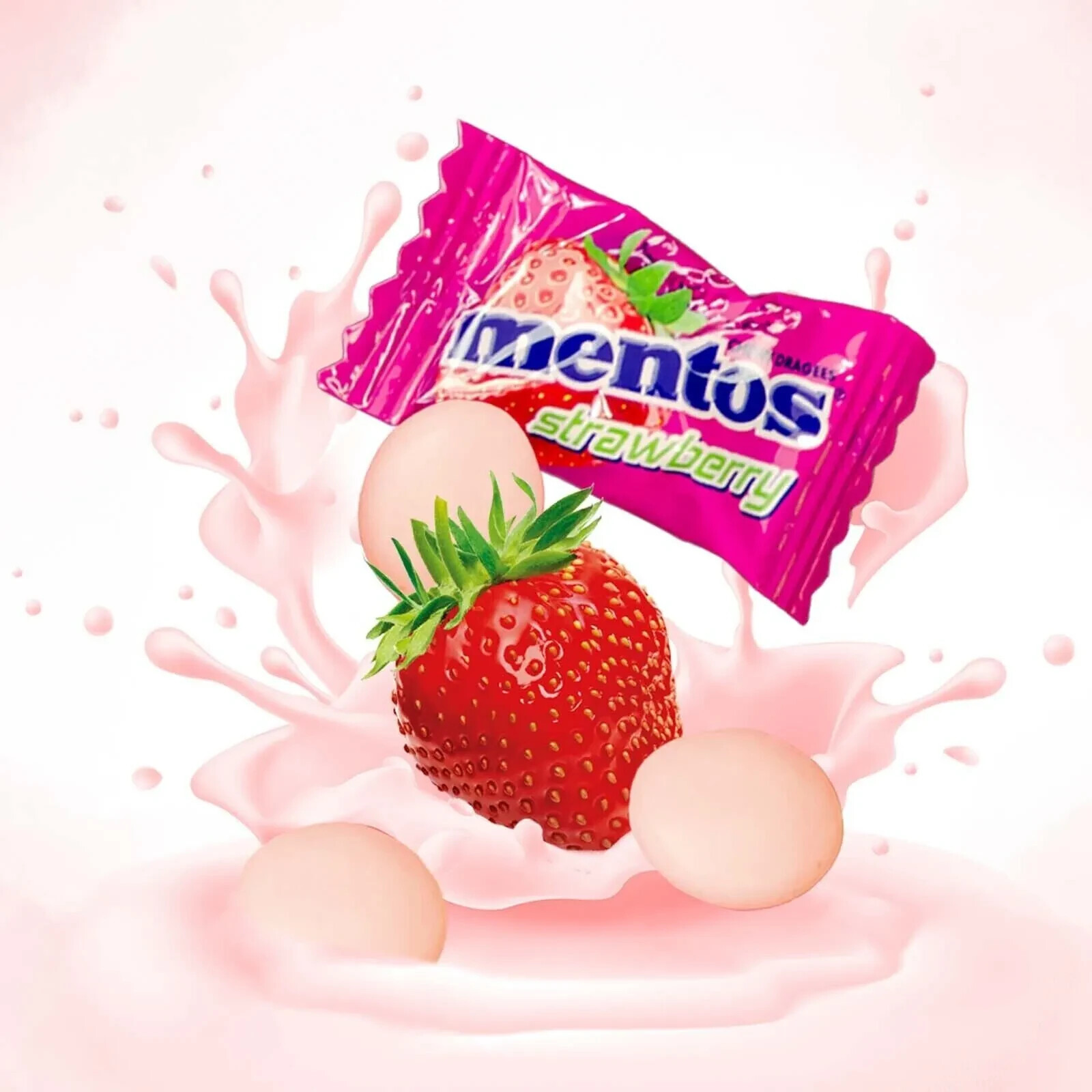 MENTOS FRUIT Chewy Candy, Strawberry, Orange, Lemon – Fun Size Minis (2 Pounds)