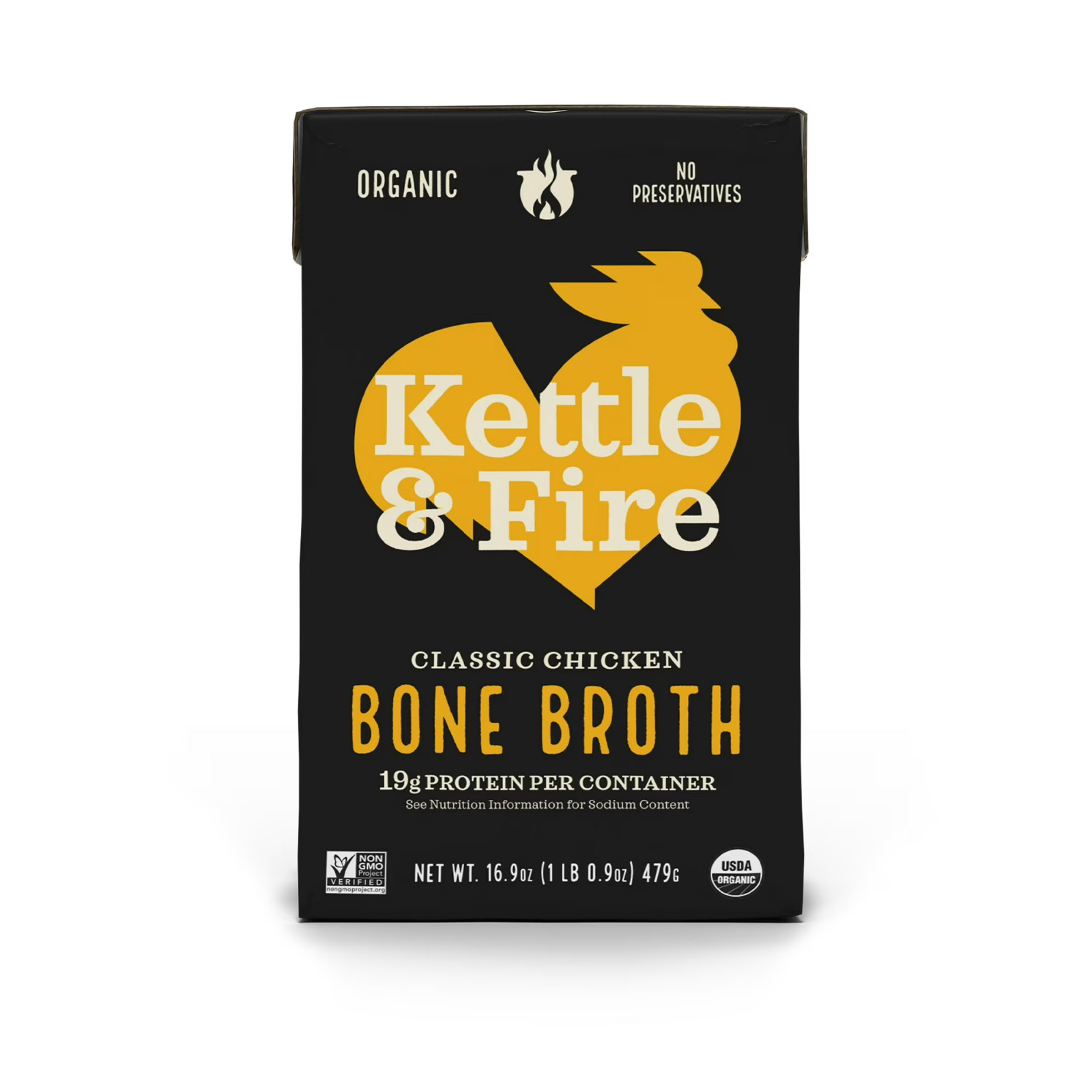Kettle & Fire Chicken Bone Broth, 16.9oz…