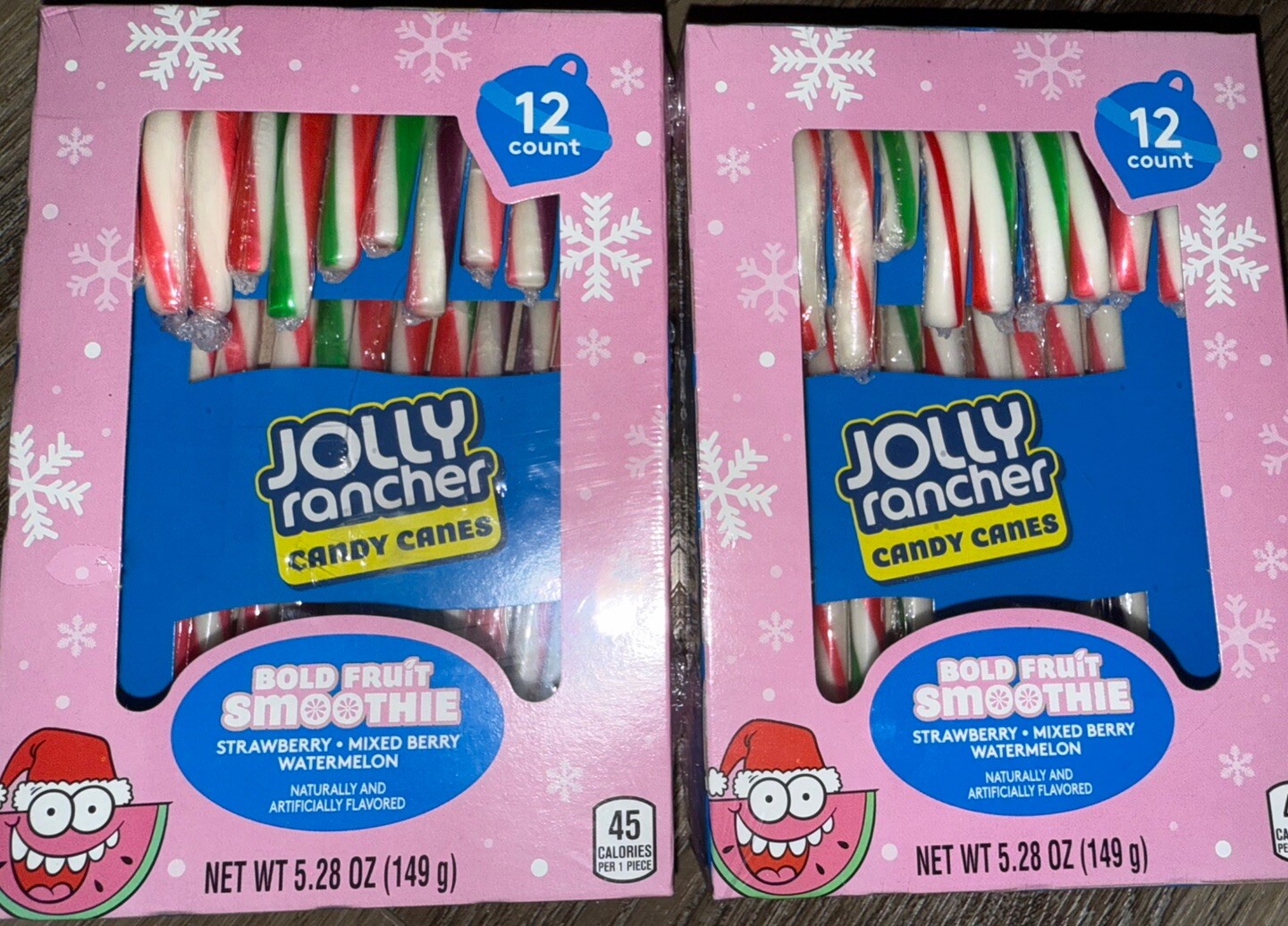 Jolly Rancher ~ Candy Canes Christmas 5.28 oz 24-Canes ~ 2-Pack ~ 11/2026