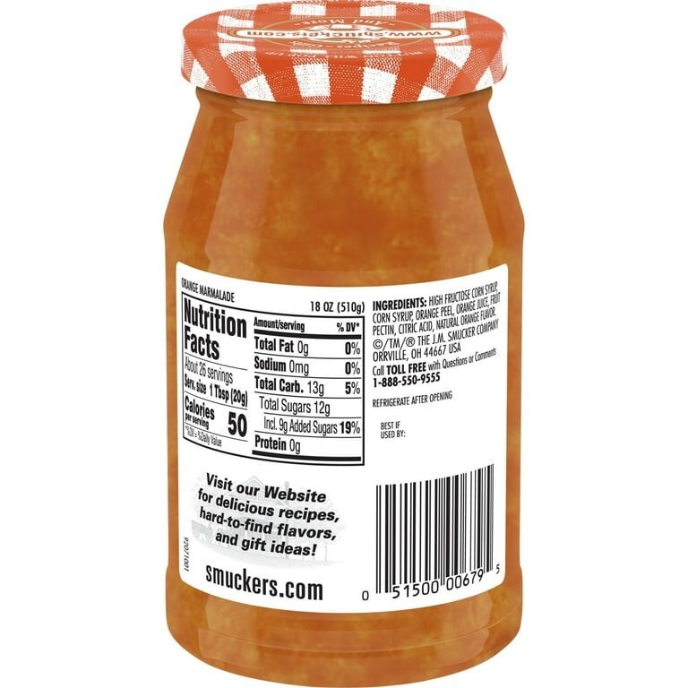Smucker’s Sweet Orange Marmalade 18oz Jar
