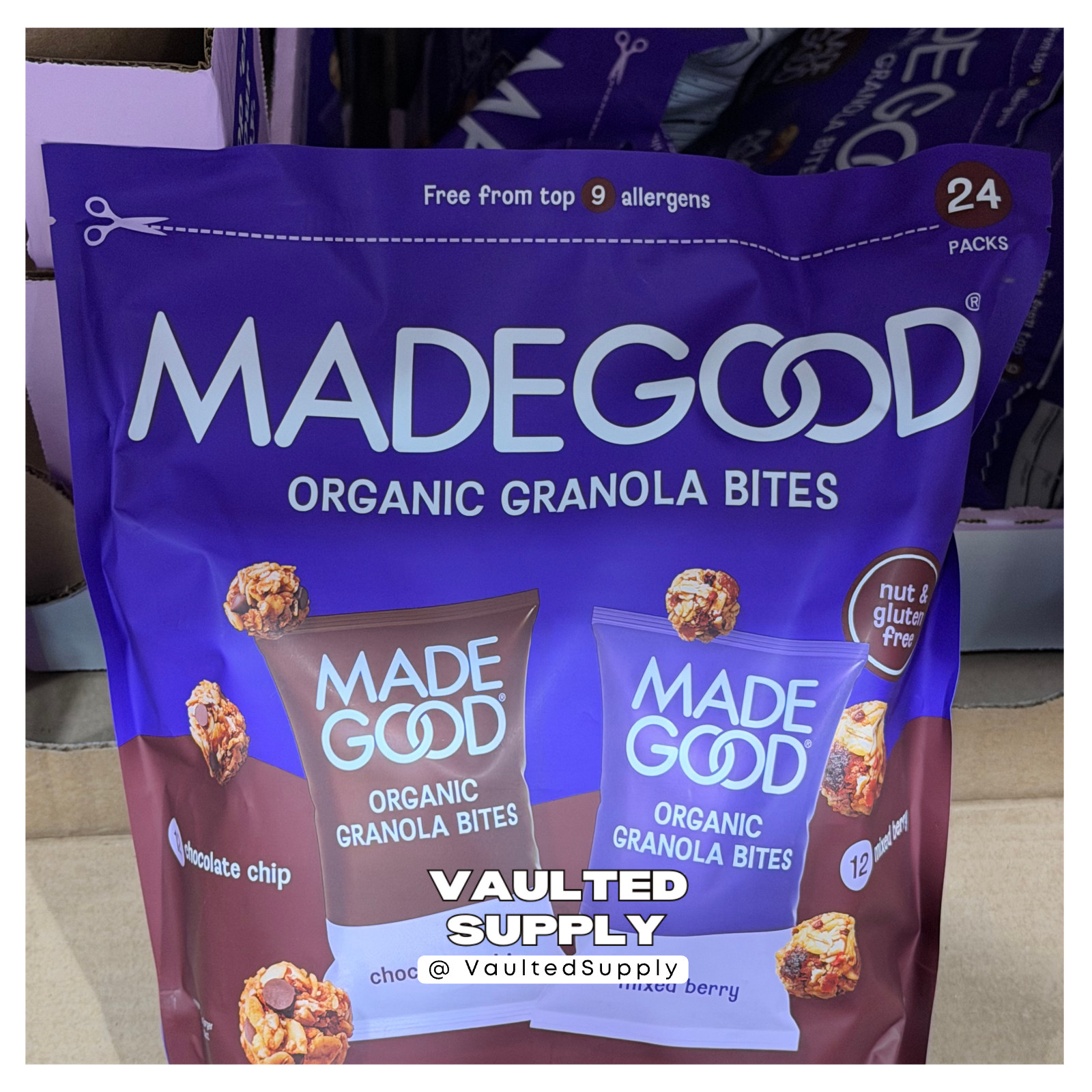 MadeGood Organic Granola Minis 24 Count 0.85 oz – Gluten Free Snack EXP 09/26