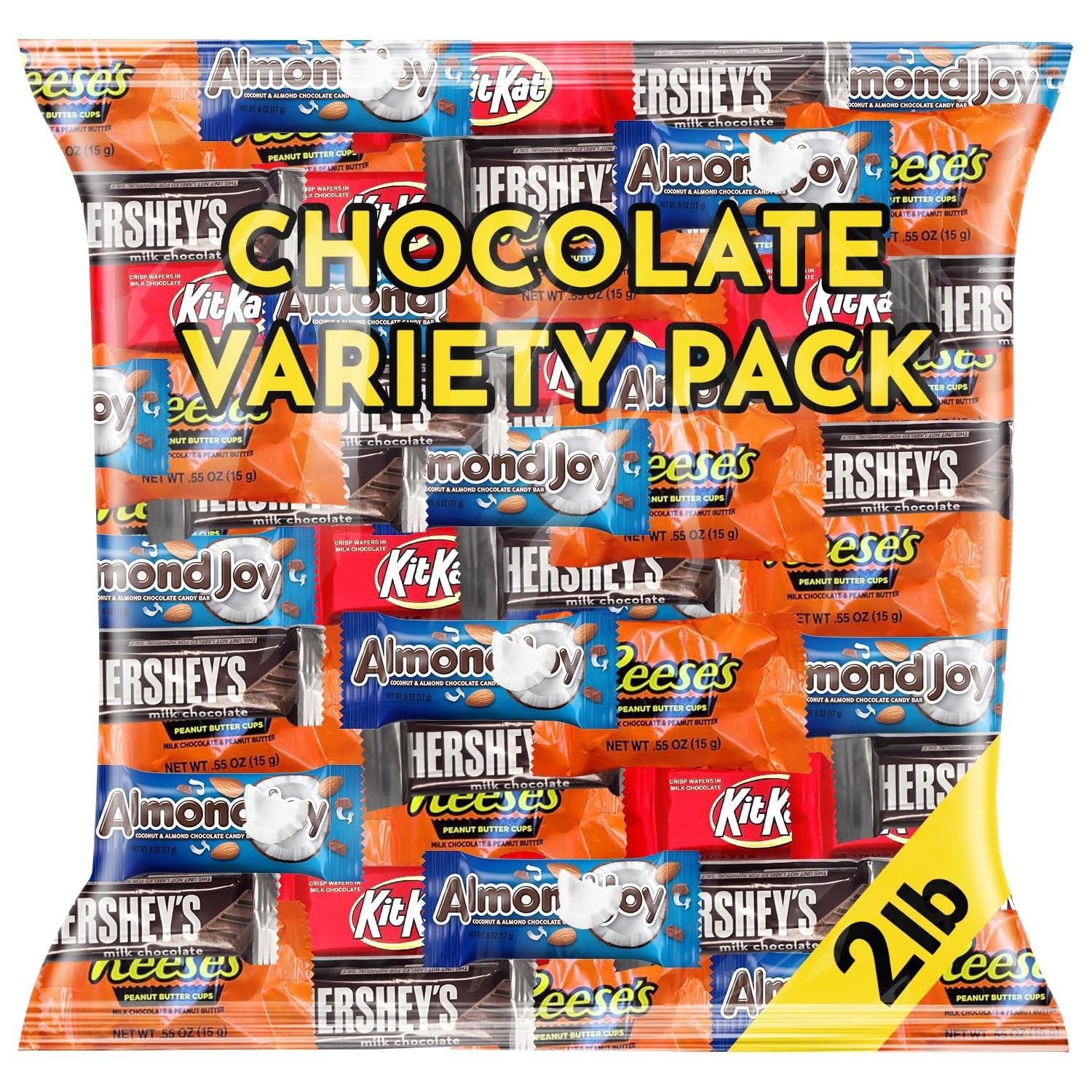 Chocolate Candy Variety Pack 2LB Snack Size Mix – Mini Bars – 60 Count