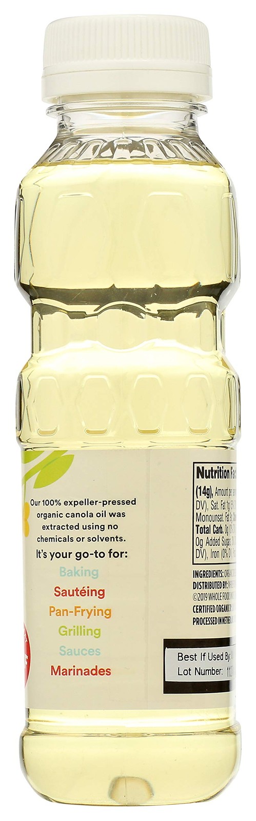 365 by Whole Foods Market, Organic Canola Cooking Oil, 16 Fl Oz (Pack of 1)