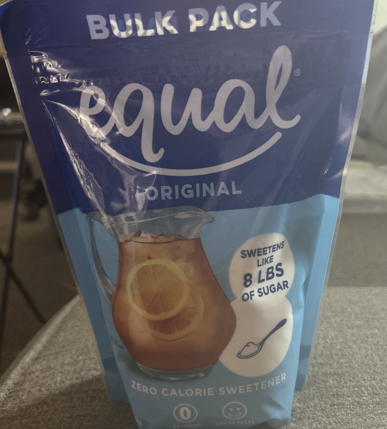 EQUAL 0 Calorie Sweetener Bulk Pack Sweetens Like 8 Lbs / Sugar 1 Pound Package