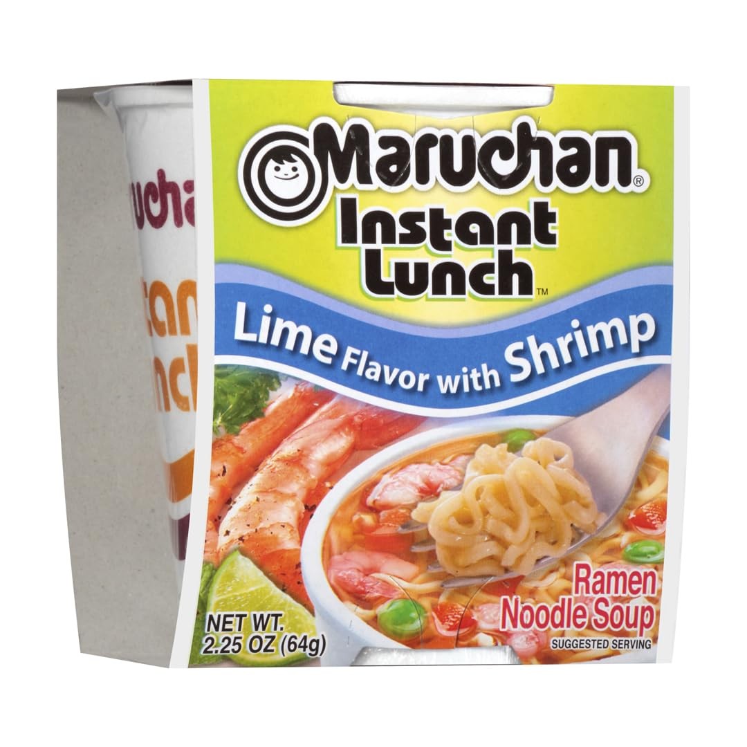 Maruchan Instant Lunch Lime with Shrimp, Ramen Noodle Soup 12 Count