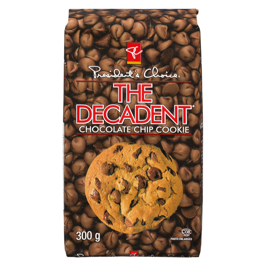 2 X PRESIDENT’S CHOICE The Decadent Chocolate Chip Cookie, 300g